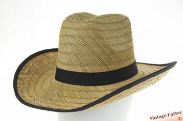 Cowboy Western strohoed 57/58 zwart of bruin lint Nieuw beschikbaar voor biedingen