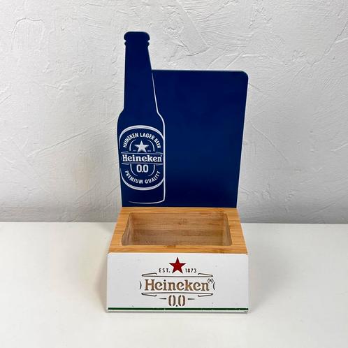 Heineken 0.0 | menukaart servetten houder, Verzamelen, Biermerken, Nieuw, Reclamebord, Plaat of Schild, Heineken, Ophalen of Verzenden