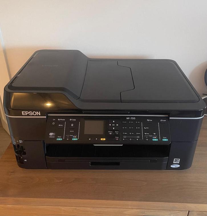 Epson wf7515 printer, Computers en Software, Printers, Zo goed als nieuw, All-in-one, Inkjetprinter, Faxen, Kleur printen, Kopieren