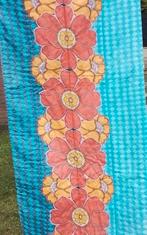 💐VINTAGE BLAUWE SLAAPZAK MET ORANJE-GELE BLOEMEN, Ophalen of Verzenden, Zo goed als nieuw