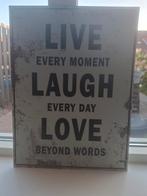 Wandplaat - Live Laugh Love - Decoratie, Ophalen of Verzenden, Zo goed als nieuw