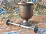 Mooie grote antieke vijzel met stamper uit Duitsland 14,8 cm, Antiek en Kunst, Antiek | Koper en Brons, Ophalen of Verzenden, Brons