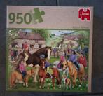 Mooie puzzel jumbo paarden 950 st., Ophalen of Verzenden, 500 t/m 1500 stukjes, Zo goed als nieuw