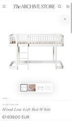 Oliver Furniture Wood Low Loft Bed - Hoogslaper, Ophalen, 85 tot 100 cm, Zo goed als nieuw, Hoogslaper of Stapelbed