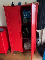 Rode Kast- Hang en leg, Huis en Inrichting, Kasten | Kledingkasten, Ophalen, Met hangruimte, 50 tot 100 cm, Zo goed als nieuw