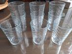 9 Glazen met Golvend Design, Ophalen, Glas of Glazen, Gebruikt, Glas