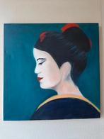 Schilderij portret vrouw, Antiek en Kunst, Ophalen of Verzenden