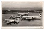 Schiphol Luchthaven platform vanaf dakpromenade 1953, Verzamelen, Ophalen, 1940 tot 1960, Gelopen, Noord-Holland