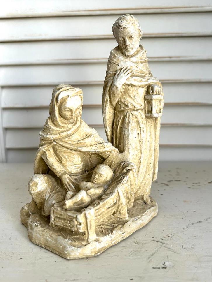 Oud beeldje Jozef Maria en kindje Jezus, Antiek en Kunst, Antiek | Religie, Ophalen