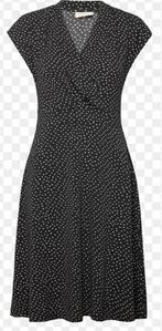 Freequent polkadot jurk S  M  L, Ophalen of Verzenden, Zo goed als nieuw, Zwart, Onder de knie