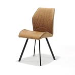 Eetkamerstoel Gana stof soft cognac | Webshop, Modern design, Overige kleuren, Nieuw, Ophalen of Verzenden