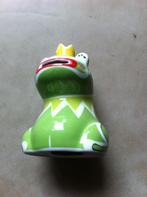 Kinder spaarpot keramiek groen kikker H16 cm Br 13 cm, Verzamelen, Spaarpotten, Ophalen of Verzenden, Zo goed als nieuw, Steen, Aardewerk of Keramiek