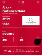 Twee kaarten naast elkaar Ajax Fortuna, Losse kaart, Twee personen