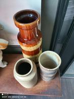 3bruine zandkleurige vazen, Antiek en Kunst, Ophalen of Verzenden