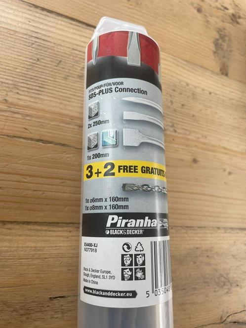 Piranha beitelset X54400 (3-delig) + 2 SDS-boren, Doe-het-zelf en Verbouw, Gereedschap | Handgereedschap, Nieuw, Verzenden