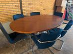Ovale vergadertafel 180 x 120 cm, Huis en Inrichting, Ophalen, Gebruikt