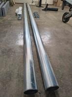 Regenpijp 2 x 3 Meter met beugels en stadsuitloop 2x  NIEUW., Ophalen, Nieuw, Zink, 80 mm of meer