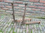 2 vintage vuurbokken voor openhaard. Industrieel., Ophalen, Gebruikt, Vrijstaande haard, Houthaard
