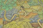 Schilderij Ketut Tungeh 'Bali Life', Antiek en Kunst, Ophalen of Verzenden