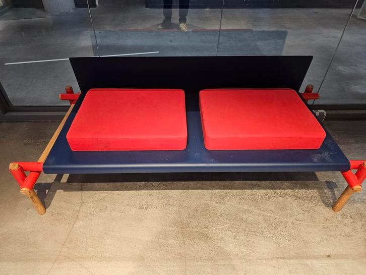 Hout/metalrn Zitmeubels voor thuis of in de zaak, Huis en Inrichting, Banken | Bankstellen, Gebruikt, 75 tot 100 cm, Hout, Metaal