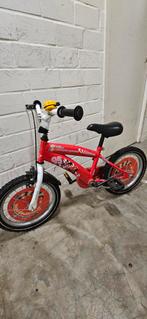 Leuke Cars fiets, Fietsen en Brommers, Fietsen | Kinderfietsjes, Ophalen, Gebruikt, Minder dan 16 inch, Zijwieltjes