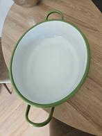 Vintage Emaille Bak - Groen & Wit, Antiek en Kunst, Antiek | Emaille, Ophalen of Verzenden