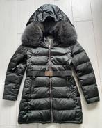 Prada donsjas met bontkraag maat M, Ophalen of Verzenden, Zo goed als nieuw, Maat 38/40 (M), Groen