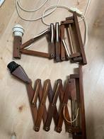Vintage schaarlamp teak, Ophalen of Verzenden, Huis en Inrichting