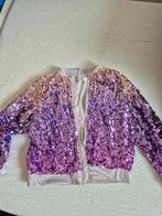 Glitter pailletten jas maat 122, Kinderen en Baby's, Ophalen of Verzenden, Zo goed als nieuw, Meisje, Jas