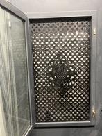 Hardhouten voordeur met rooster en 3-punts sluiting, Doe-het-zelf en Verbouw, Deuren en Horren, Ophalen, Gebruikt, 80 tot 100 cm