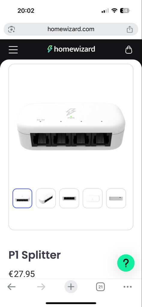 HomeWizard P1 Splitter - Nieuw in doos!, Computers en Software, Powerlines, Nieuw, Ophalen