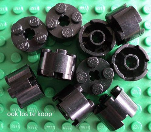3941(1) ca 10x zwart Brick, Round 2 x 2 with Axle Hole, Kinderen en Baby's, Speelgoed | Duplo en Lego, Gebruikt, Ophalen of Verzenden