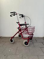 Rollator rood met mandje, Diversen, Rollators, Ophalen, Gebruikt, ., .