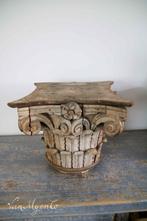 Antiek houten kapiteel, Ophalen of Verzenden