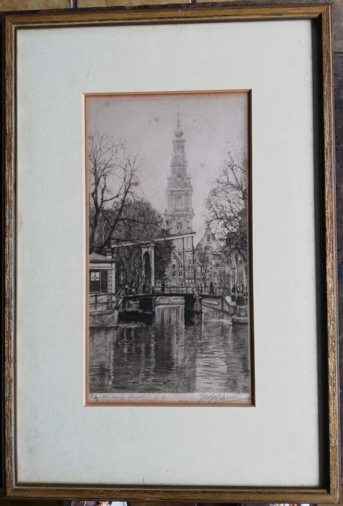 Amsterdam, Zuiderkerk. Johannes Josseaud (1880-1935). Ets., Antiek en Kunst, Kunst | Etsen en Gravures, Ophalen