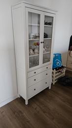 Witte vitrinekast met lades, Huis en Inrichting, Ophalen, Met deur(en), 50 tot 100 cm, Zo goed als nieuw