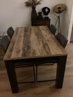 Eettafel en stoelen, Huis en Inrichting, Ophalen, Zo goed als nieuw, 4 tot 6 stoelen