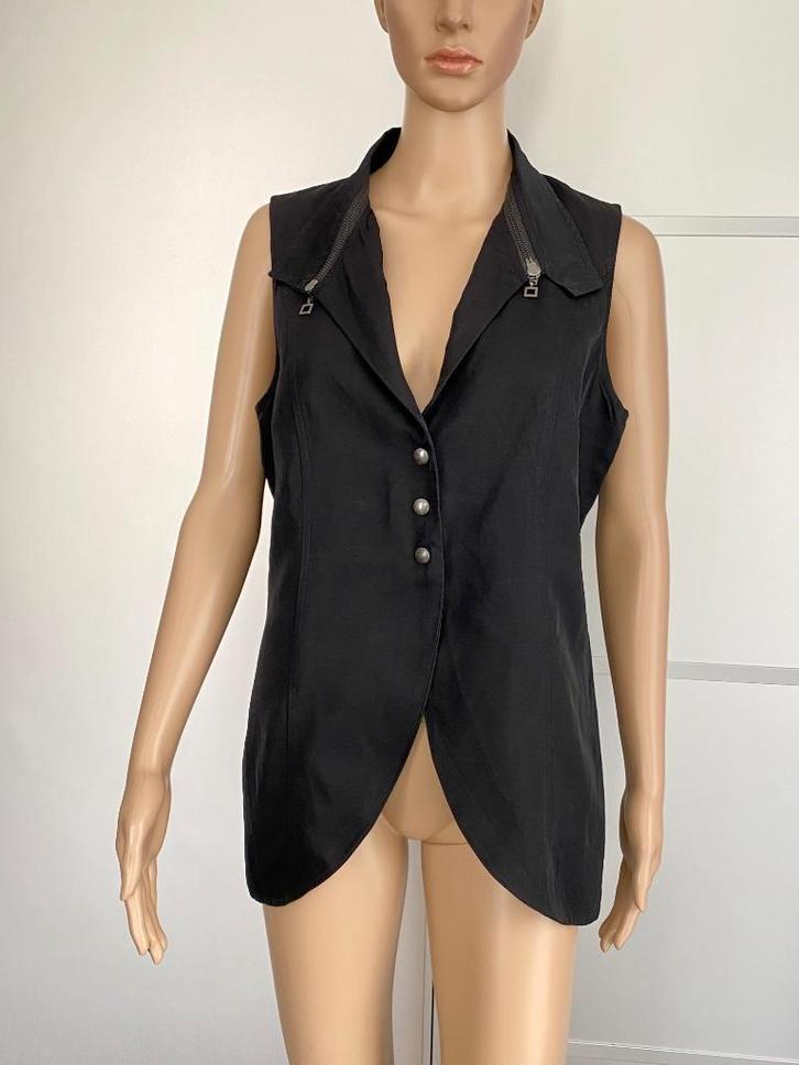 H146 Sarah Pacini maat 2=38=M mouwloos vest gilet giletje, Kleding | Dames, Truien en Vesten, Zo goed als nieuw, Maat 38/40 (M)