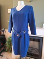 Caroline Biss kobalt blauwe winter jurk 40 Gratis Verzenden, Kleding | Dames, Maat 42/44 (L), Zo goed als nieuw, Knielengte, Caroline Biss