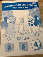 Vermenigvuldigen en Delen - Plak, Speel & Leer, Ophalen of Verzenden, Zo goed als nieuw, Non-fictie
