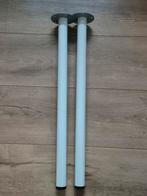 2 x ronde witte Ikea tafelpoot / poot voor bureau, Ophalen, Zo goed als nieuw