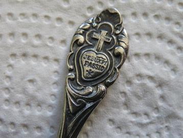 Verzilverd Religie Lepeltje Jesu XPI Passio beschikbaar voor biedingen