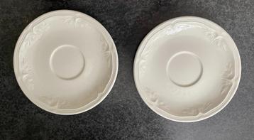 2 st. koffie/theeschotel Villeroy&Boch Cortina, rond 15 cm. beschikbaar voor biedingen
