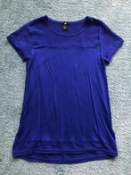 H&M kobalt blauw viscose zijden top blouse shirt maat XS, H&M, Blauw, Nieuw, Ophalen of Verzenden