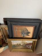 4 schilderijen, Antiek en Kunst, Kunst | Schilderijen | Klassiek, Ophalen of Verzenden