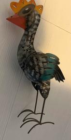 Metalen Tuinbeeld Vogel zgan, Tuin en Terras, Tuinbeelden, Ophalen of Verzenden, Zo goed als nieuw, Metaal, Dierenbeeld