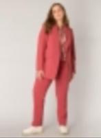 NIEUW pracht koraal broek en blazer merk Yesta maat 54, Verzenden, Broek of Spijkerbroek, Rood, Nieuw