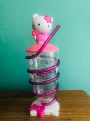 Luxe Hello Kitty 3D drinkbeker met rietje en deksel. beschikbaar voor biedingen