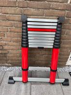 Uitschuifbare aluminium ladder telescoop ladder, Ophalen of Verzenden, Zo goed als nieuw