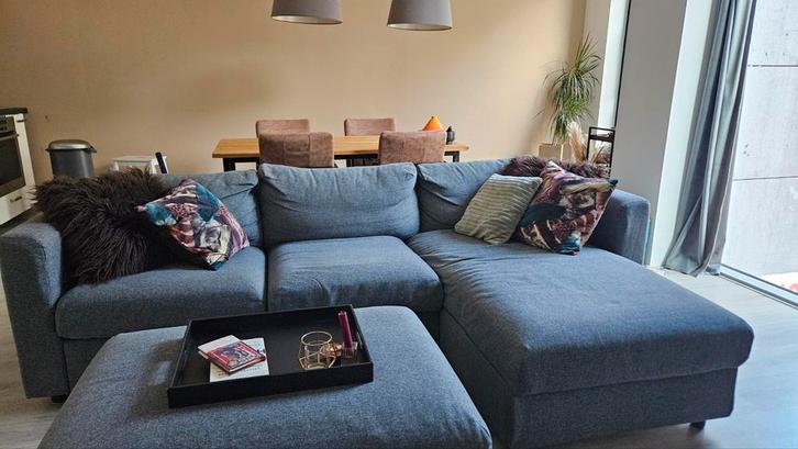 Vimle 3 zits bank met opbergruimte + chaise longue Ikea, Huis en Inrichting, Banken | Complete zithoeken, Zo goed als nieuw, Ophalen